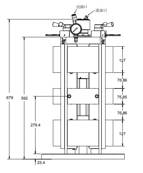 150mm液壓臺虎鉗立柱 4面式